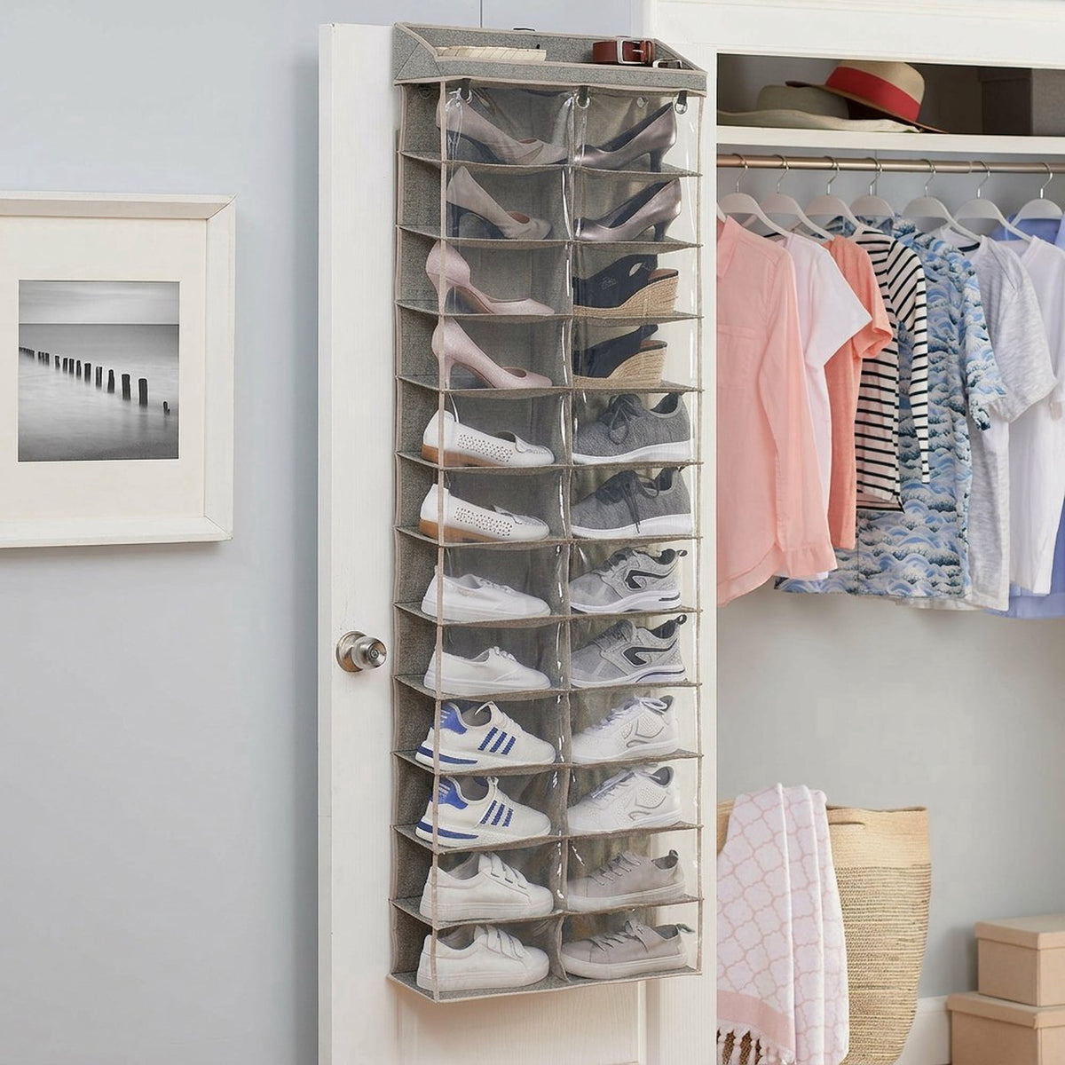 Velmora™ 24-Tier Over The Door Shoe Organizer Shelf