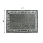 Velmora™ Green Bordered Tufted Washable Area Rug, 8 ft x 10 ft