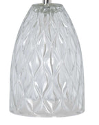 Velmora™ (4 pack) Mini Clear Glass Table Lamp with White Shade, 12.75 in