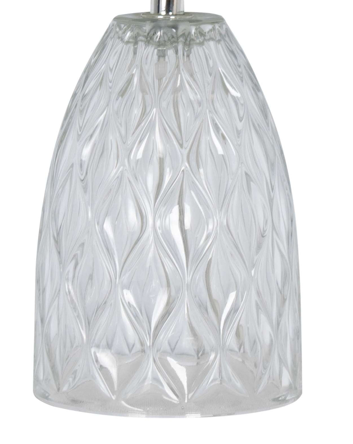 Velmora™ (4 pack) Mini Clear Glass Table Lamp with White Shade, 12.75 in