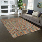 Velmora™ Traditional Multicolor Print Braid Indoor Area Rug, 5 ft x 7 ft