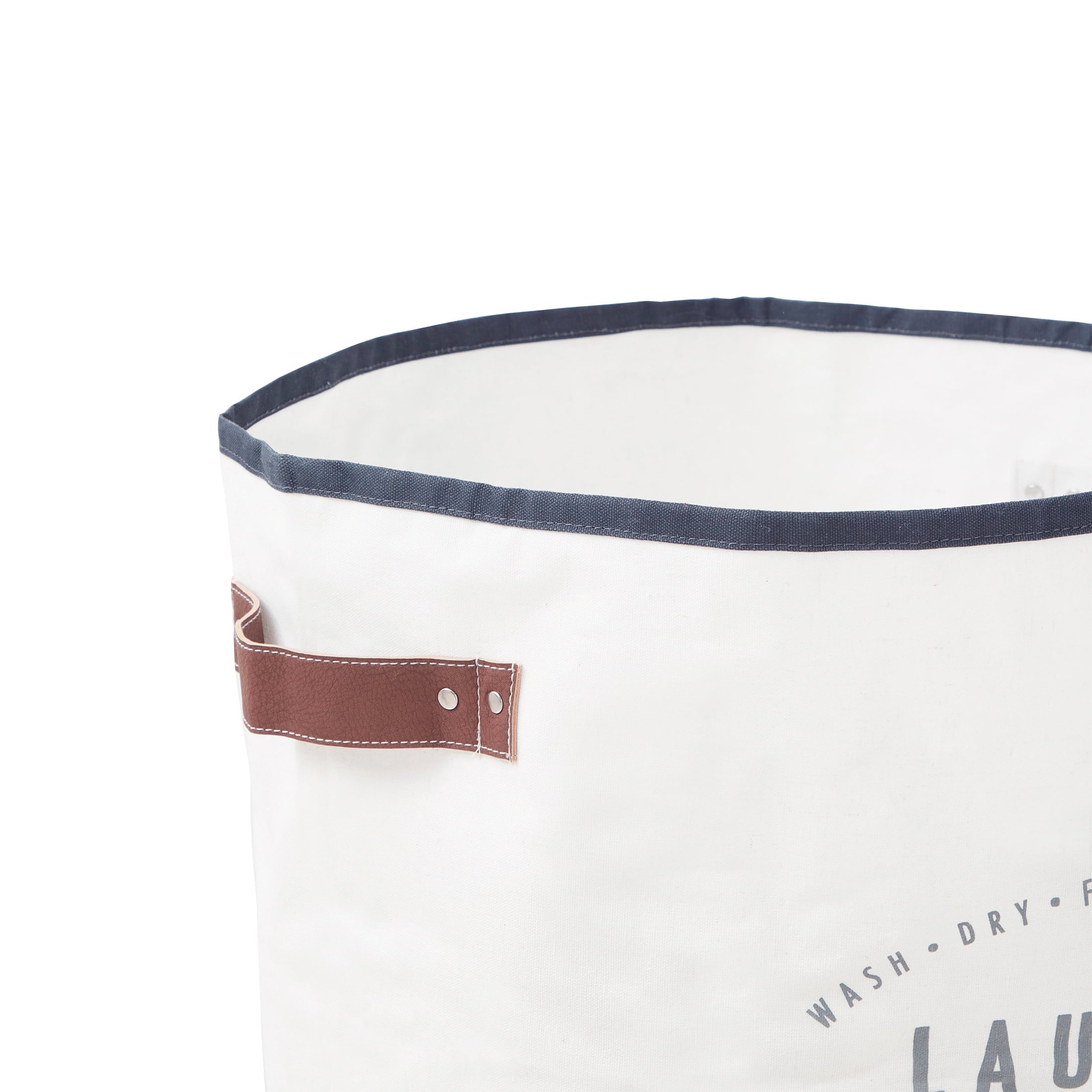 Velmora™ (2 pack) Ivory/Grey Canvas Laundry Hamper, 16 in x 25 in