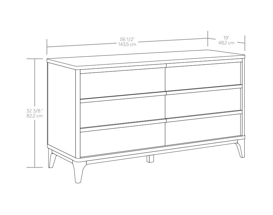 Velmora™ Greyson 6-Drawer Double Dresser, Acorn Finish