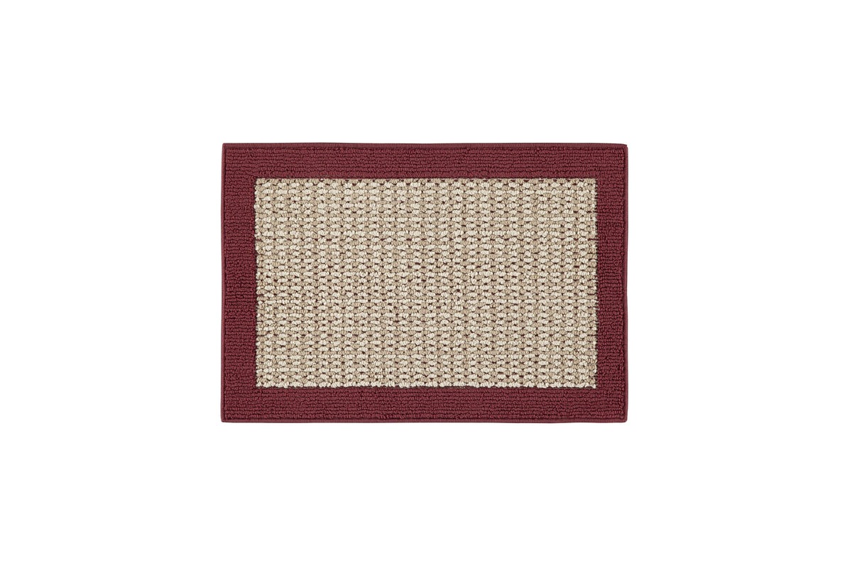 Velmora™ Faux Sisal Red Border Indoor Area Rug Set, 3 Piece