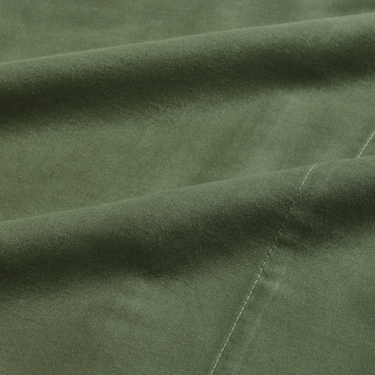 Velmora™ Dreamy Soft 4-Piece Bed Sheet Set, 100% Cotton, 220 Thread Count Brushed and Washed Sateen, Deep Pocket, Queen, Bay Leaf