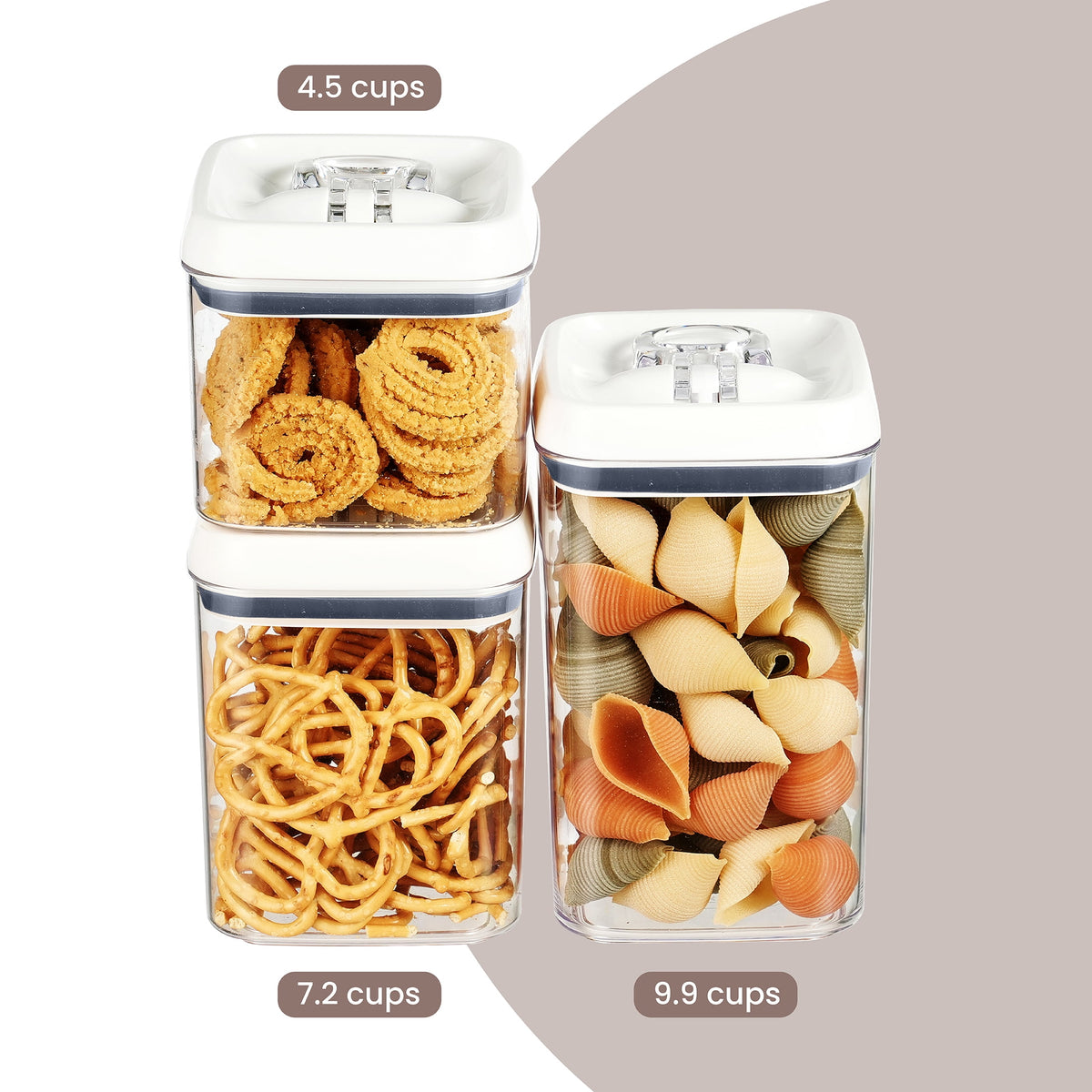 Velmora™ Flip-Tite® Square Food Storage Container Set, Pack of 3