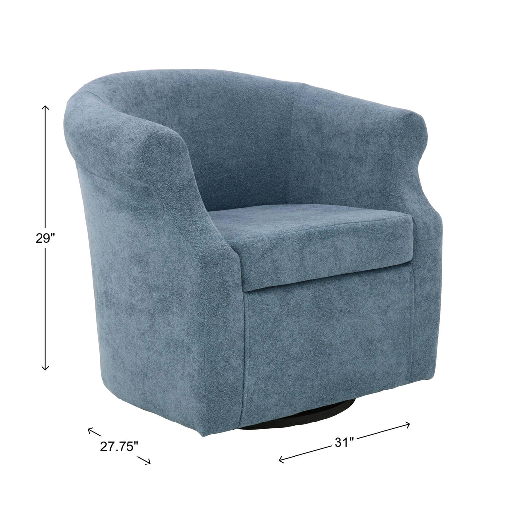 Velmora™ Nikole Swivel Accent Chair, Chloe Sky