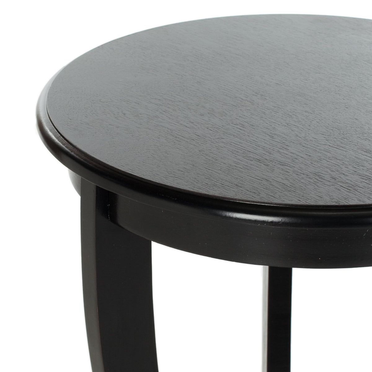 Velmora™ Mary Solid Mid-Century Black Tri-Leg Pedestal Side Table (18.1 in. W x 18.1 in. D x 26 in. H)