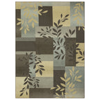 Velmora™ (2 pack) Traditional Leaf Block Gray Print Indoor Area Rug, 7' x 10'