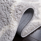 Velmora™ Gray & Ivory Plush Trellis Shag Indoor Area Rug, 5' x 7'