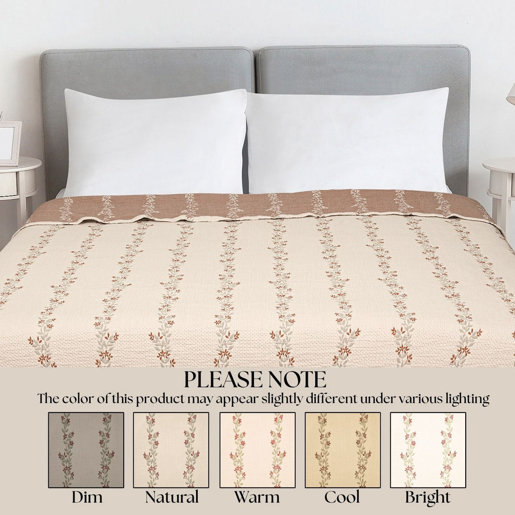 Velmora™ Heritage Floral Quilt, Terracotta Vines, Full/Queen