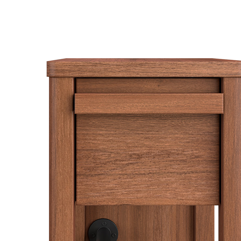Velmora™ Greyson Slim Bathroom Storage Cabinet with Toilet Paper Holder, Walnut Finish