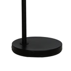 Velmora™ 62 in Black Metal Angled Downbridge Floor Lamp with White Linen Shade
