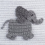 Velmora™ Cotton Rope Rectangle Tote Bin, Elephant Crochet