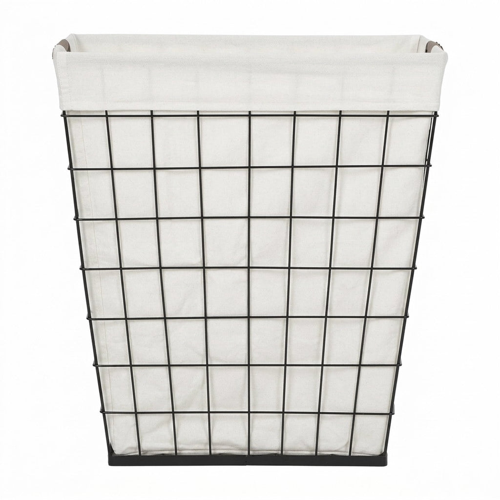 Velmora™ 75L Rectangular Steel Wire Laundry Hamper with Removable Liner, Natural, Adult