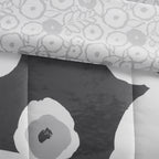 Velmora™ 10 Piece Black and White Floral Bed in a Bag Comforter Set with Sheets, King