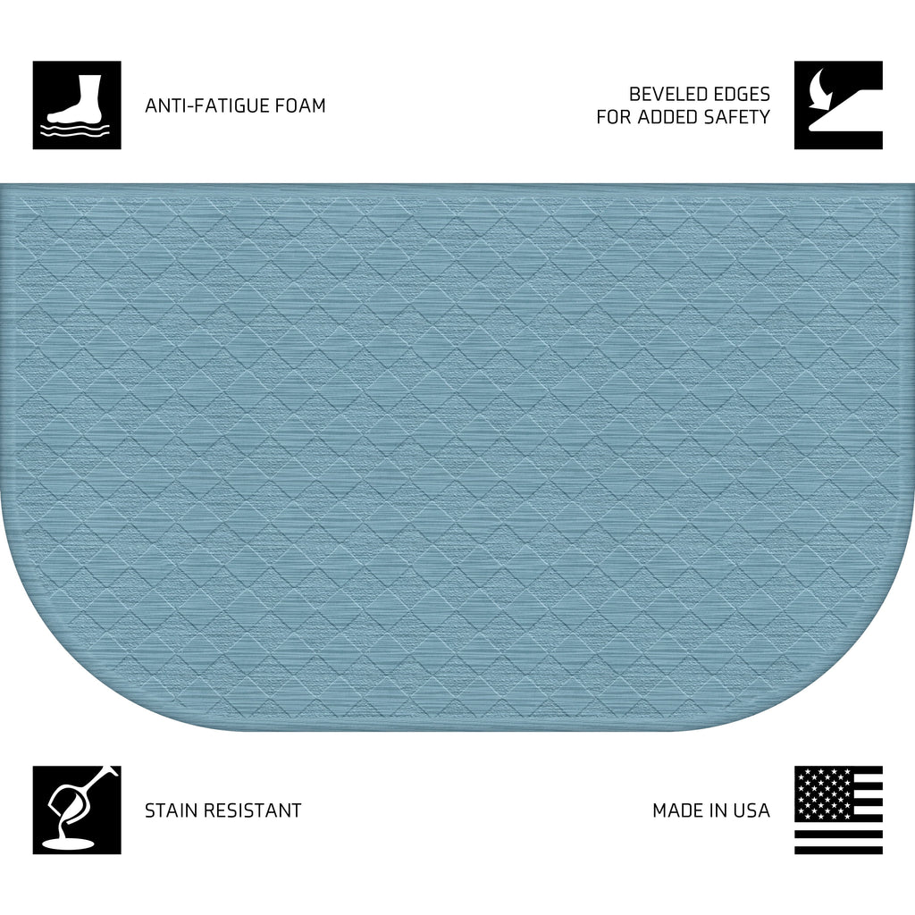 Velmora™ (2 pack) Comfort Mate D Kitchen Mat; Teal, 1.5' x 2.5'
