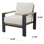 Velmora™ Ventura 2-Piece Outdoor Wicker Chat Chair, Beige