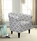 Velmora™ Microfiber Bucket Accent Chair, Fynn Gray