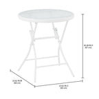 Velmora™ Albany Lane 3-Piece Outdoor Bistro Set, Red/White