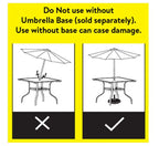 Velmora™ Albany Lane 6-Piece Steel Outdoor Patio Dining Set with Umbrella, Gray