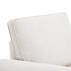 Velmora™ Swivel Accent Chair with Rolled Arms, Cream Fabric Upholstery