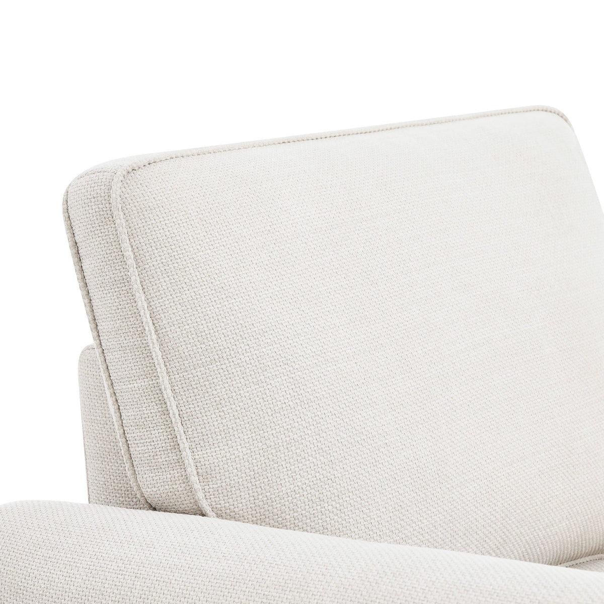 Velmora™ Swivel Accent Chair with Rolled Arms, Cream Fabric Upholstery