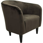 Velmora™ Microfiber Tub Accent Chair, Chocolate Brown