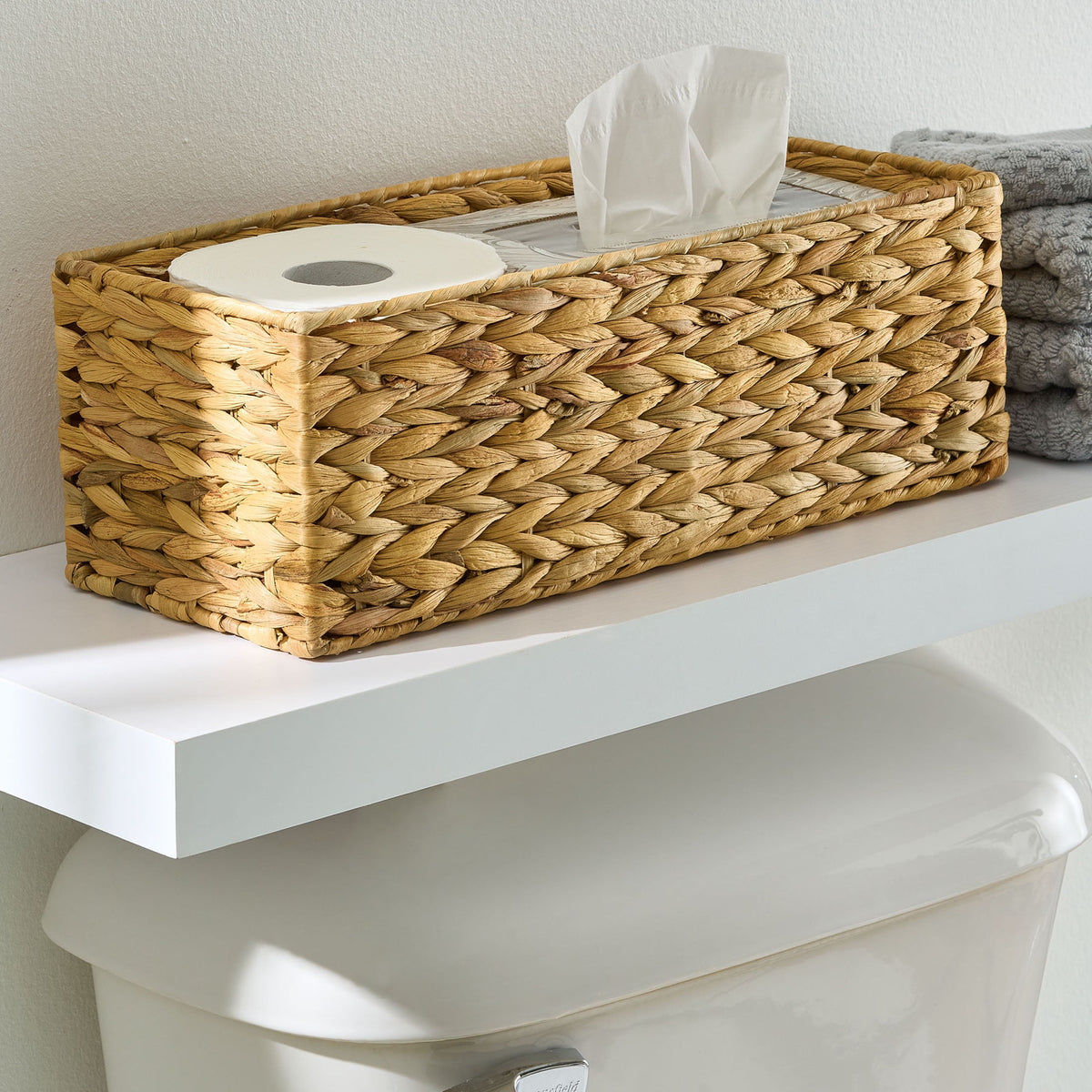 Velmora™ (4 pack) Brown Hyacinth Organizer Basket