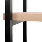 Velmora™ Jace 3-Shelf over-the-Toilet Storage Shelf with Black Frame and Oak Shelves