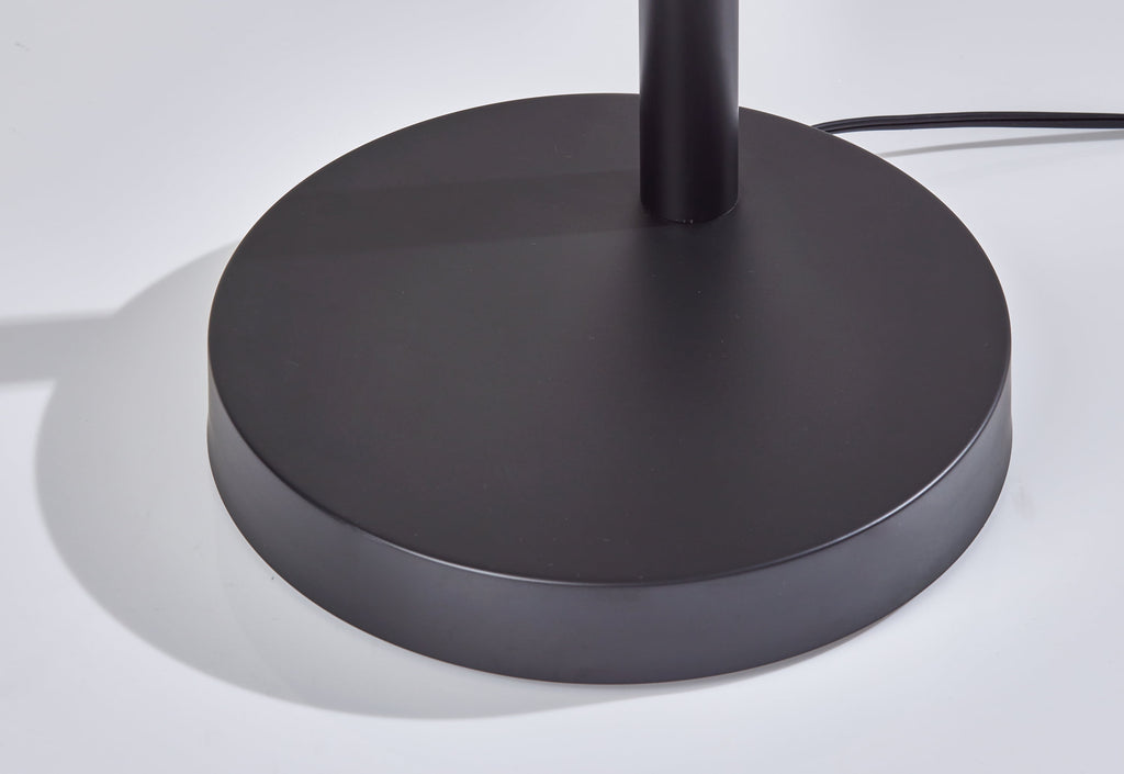 Velmora™ 82 in Matte Black 3-Light Arc Floor Lamp with Adjustable Shades