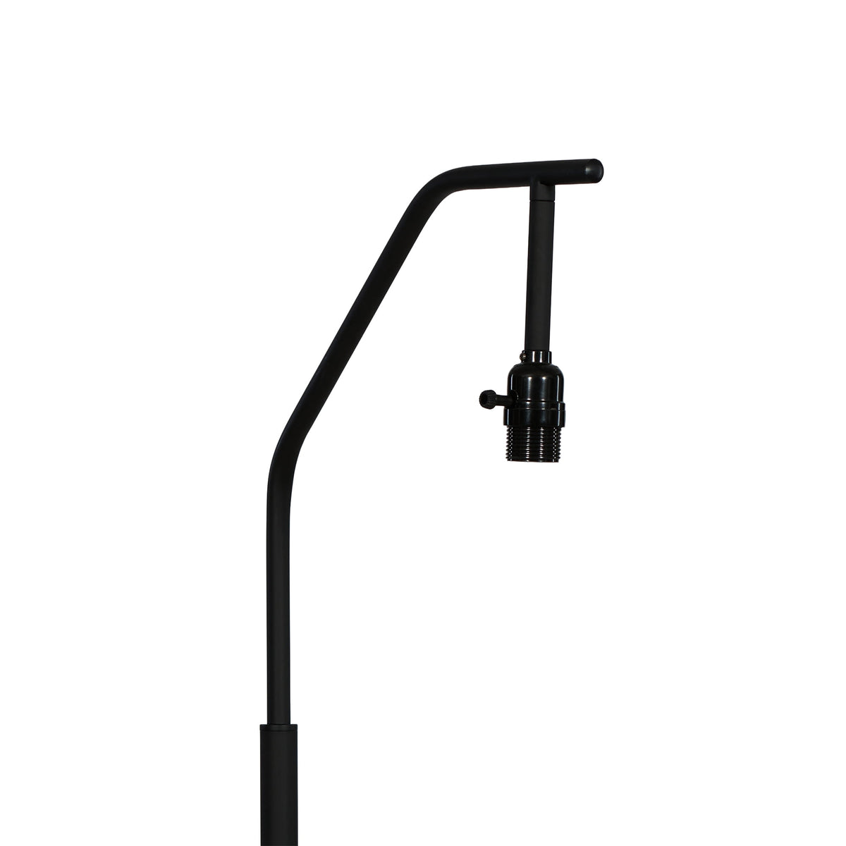 Velmora™ 62 in Black Metal Angled Downbridge Floor Lamp with White Linen Shade